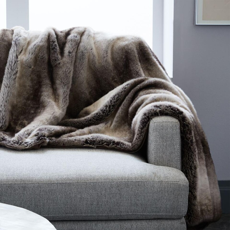 Faux Fur Ombre Throws West Elm UK